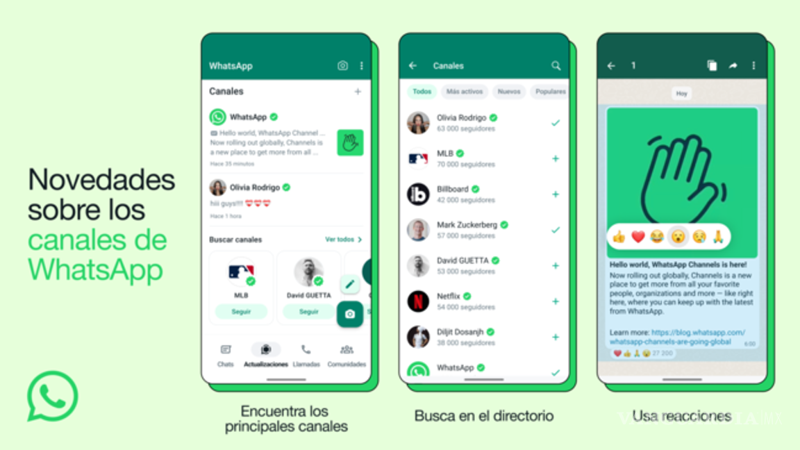 $!Novedades de WhatssApp. ¿Cómo encontrar los canales en directorio?