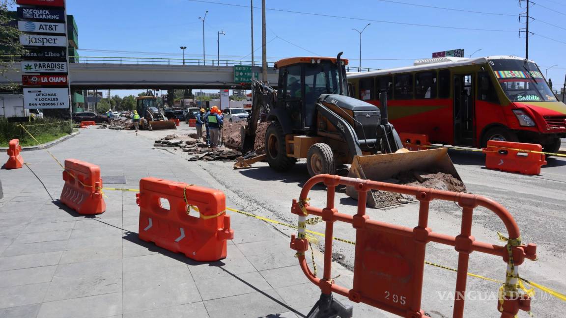 Lleva 35% de avance obra en bulevar V. Carranza, al norte de Saltillo