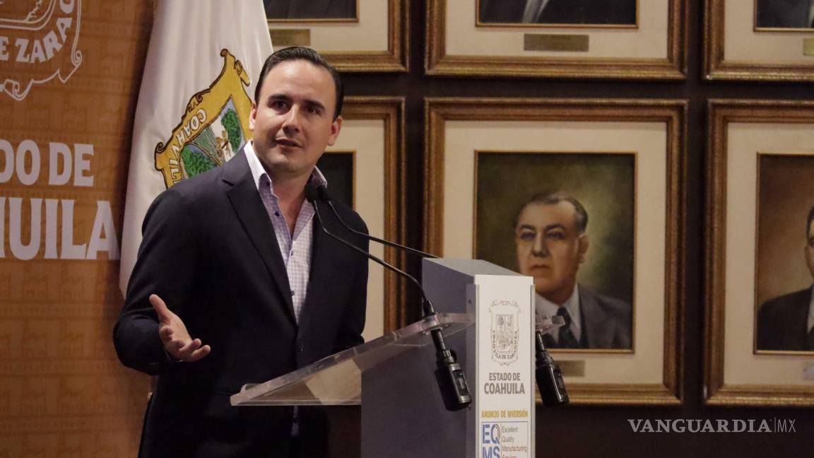 Coahuila: Seguridad y estado de derecho atraen inversiones: Manolo Jiménez