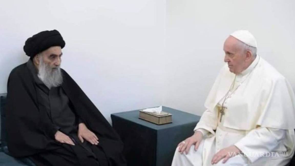 El papa Francisco se reúne con el ayatolá Ali Al Sistani, principal líder religioso chií, en Irak