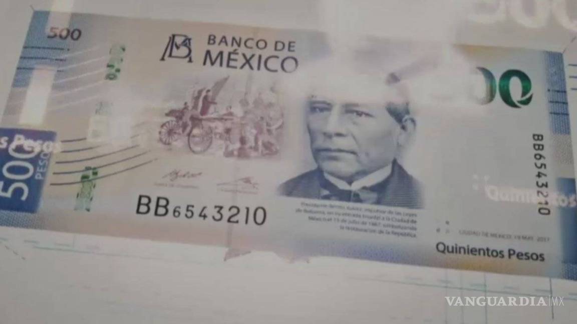 $!Así es el nuevo billete de 500 pesos