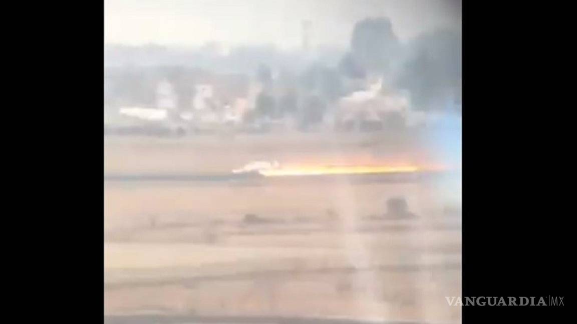 Se incendia aeronave con 9 personas en Aeropuerto de Toluca