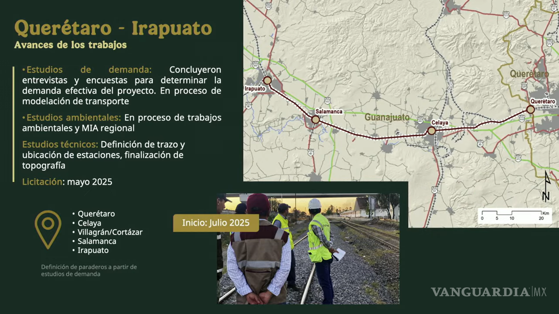 $!Avanza el proyecto del tren de pasajeros Saltillo - Nuevo Laredo; presentan paraderos preliminares