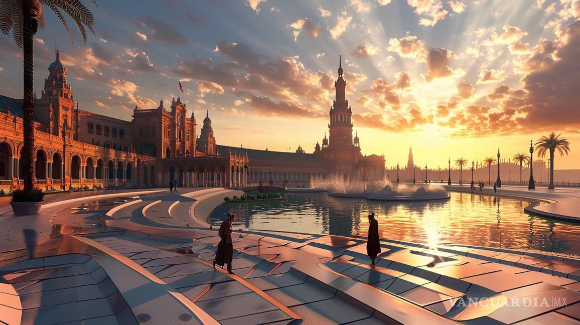 $!Plaza pública con el sol en horizonte. Foto: 'We make cities'/Lugadero.