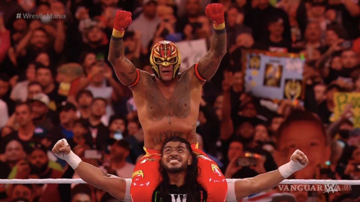 Con la intervención de Bad Bunny, Rey Mysterio vence a su hijo en Wrestlemania