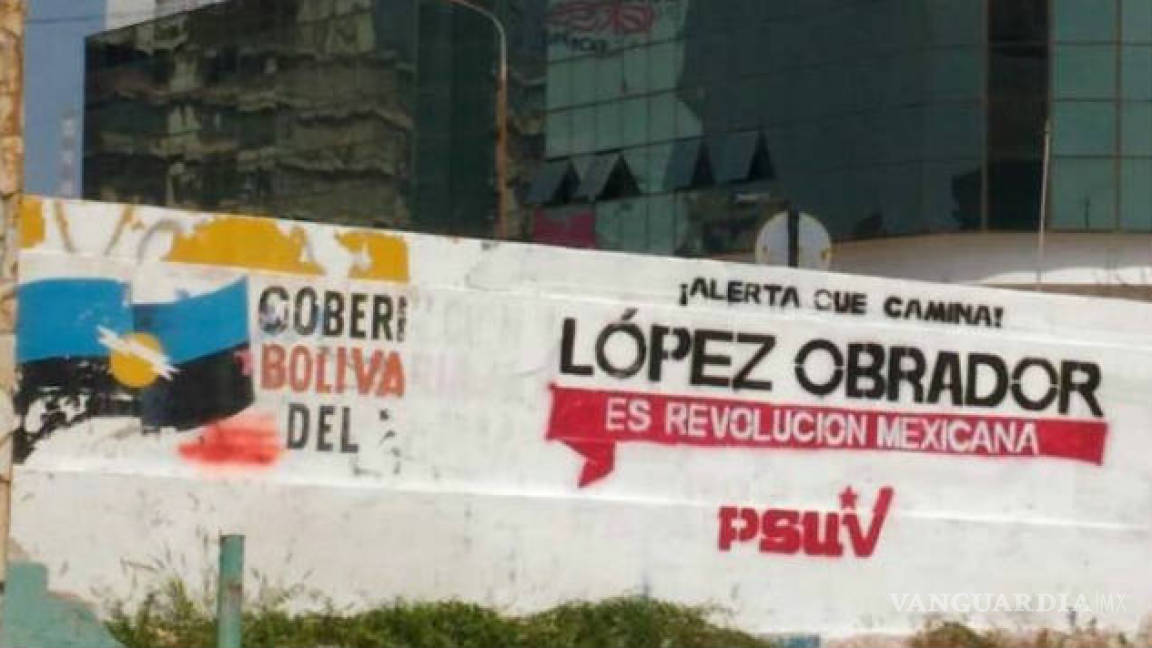 Propaganda a favor de AMLO aparece en Venezuela