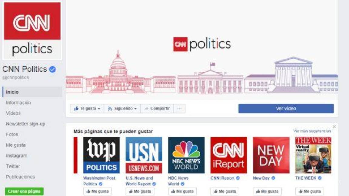 Hackean tres perfiles de CNN en Facebook