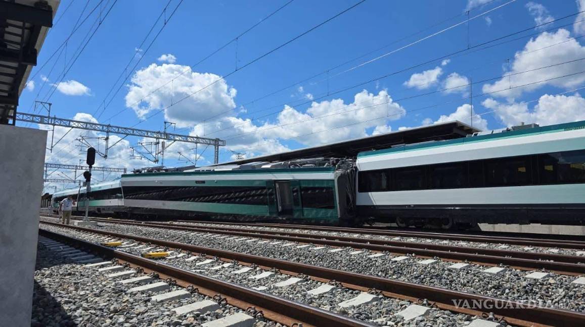 $!Un vagón del Tren Maya se descarriló en la estación de Izamal, generando críticas en redes sociales.