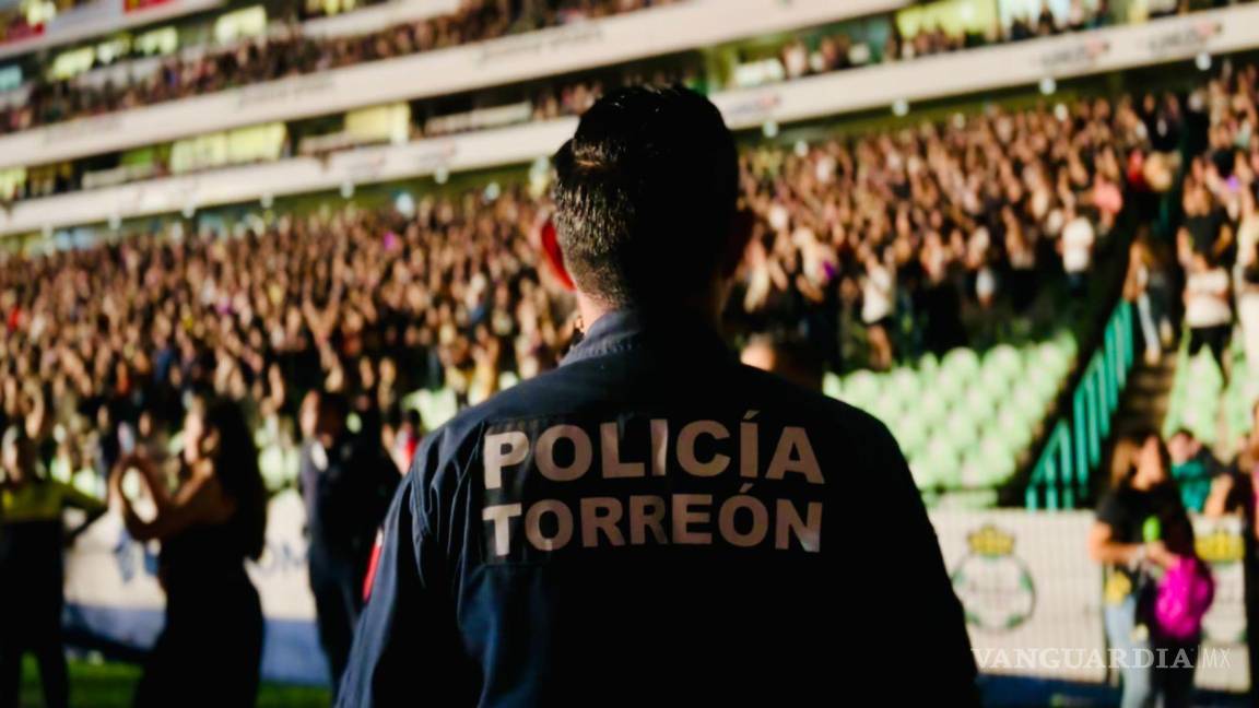 $!Elementos de la Policía Municipal y del Grupo de Reacción Torreón participaron en el dispositivo de seguridad.