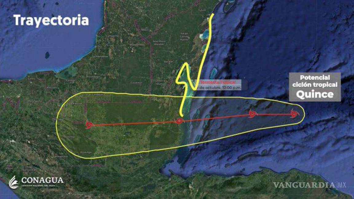 Potencial ciclón ‘Quince’ sería tormenta ‘Nadine’ en 24 horas: ¿Qué estados afectará, según Conagua?