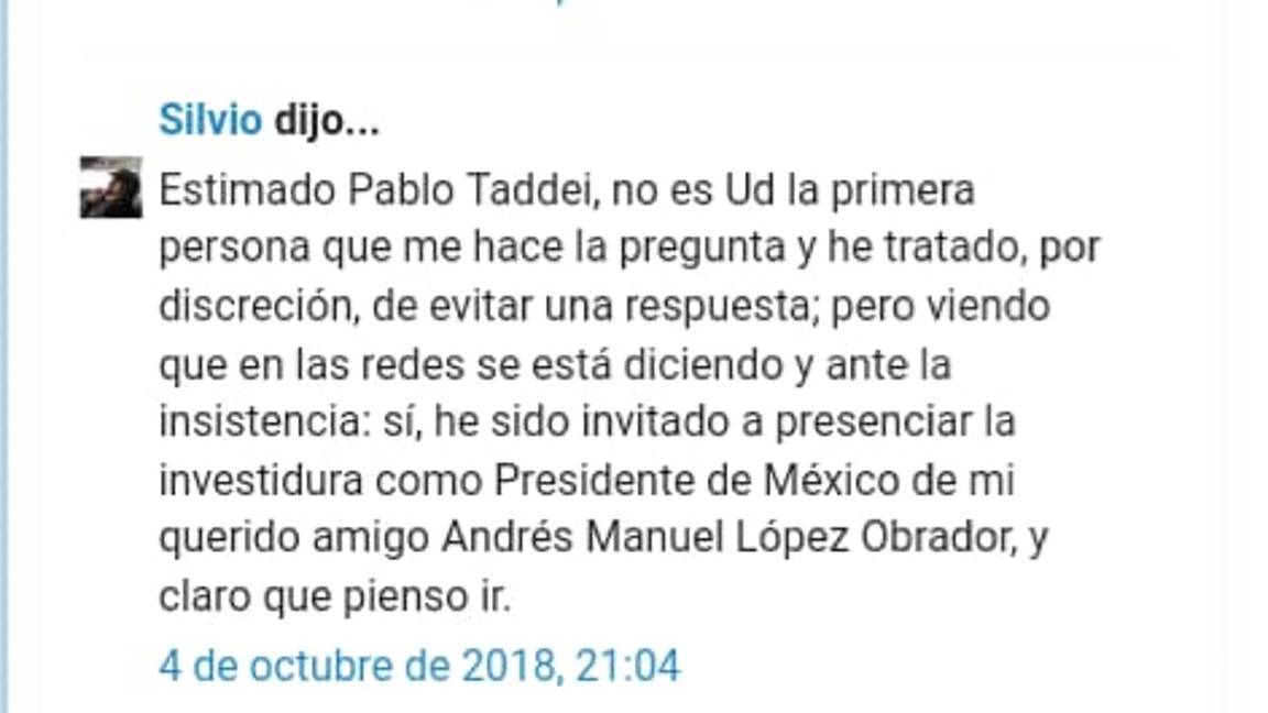 $!Silvio Rodríguez confirma asistencia a toma de protesta de AMLO