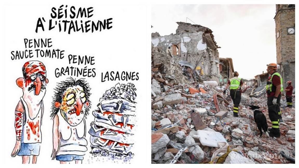 Amatrice, localidad italiana arrasada por terremoto, demanda a “Charlie Hebdo”