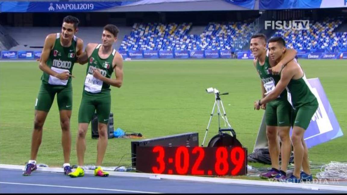 Con un cierre espectacular, México se lleva el oro en la Universiada Mundial en la prueba de relevos 4x400