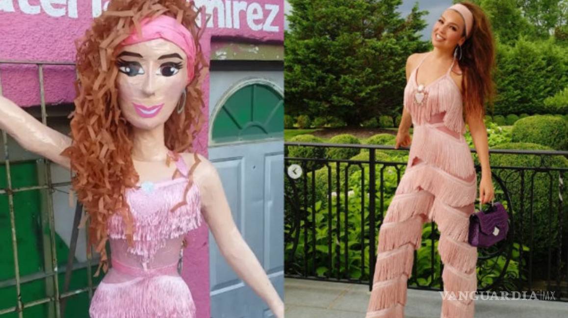 Fanáticos le regalan piñata "Tikitiki" a Thalía por su cumpleaños