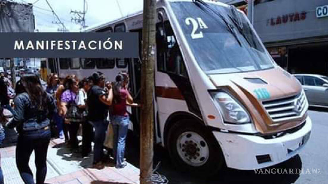 Convocan a manifestación contra aumento a las tarifas del transporte en Saltillo