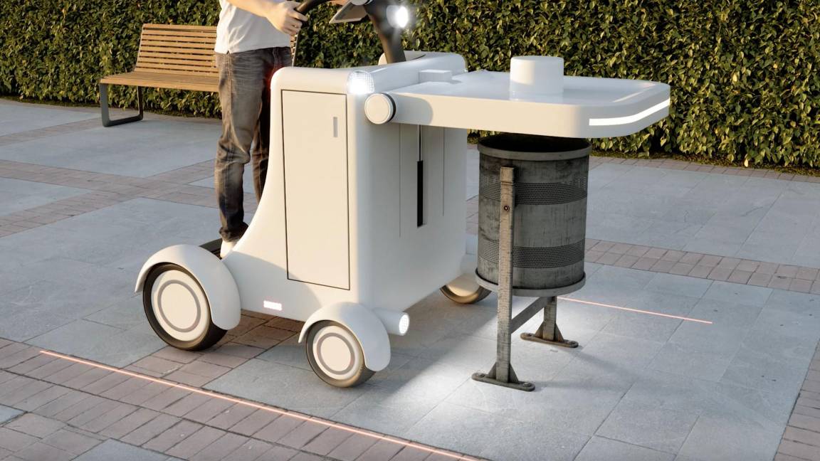 $!Vehículo para limpiar papeleras Citysteam. EFE/Promoingenio