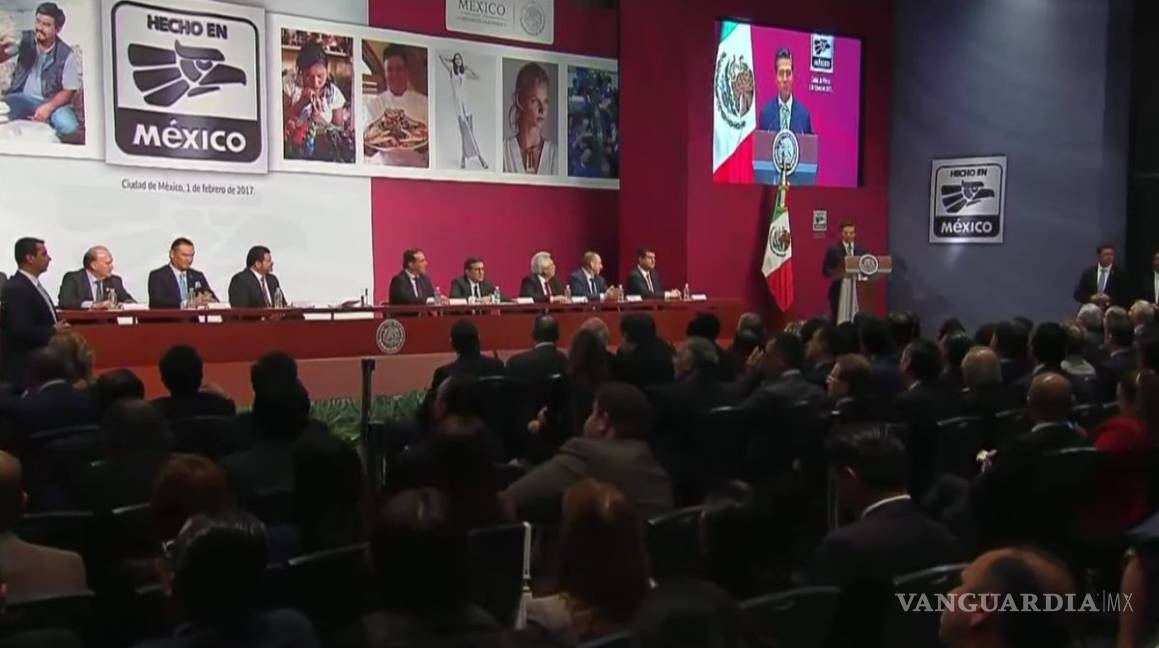 $!Peña Nieto anuncia modernización del distintivo 'Hecho en México'