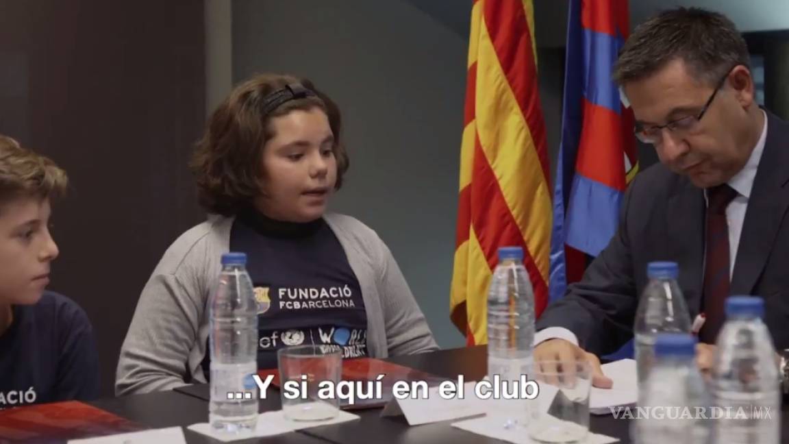 Niños 'toman el control' de la directiva del Barcelona