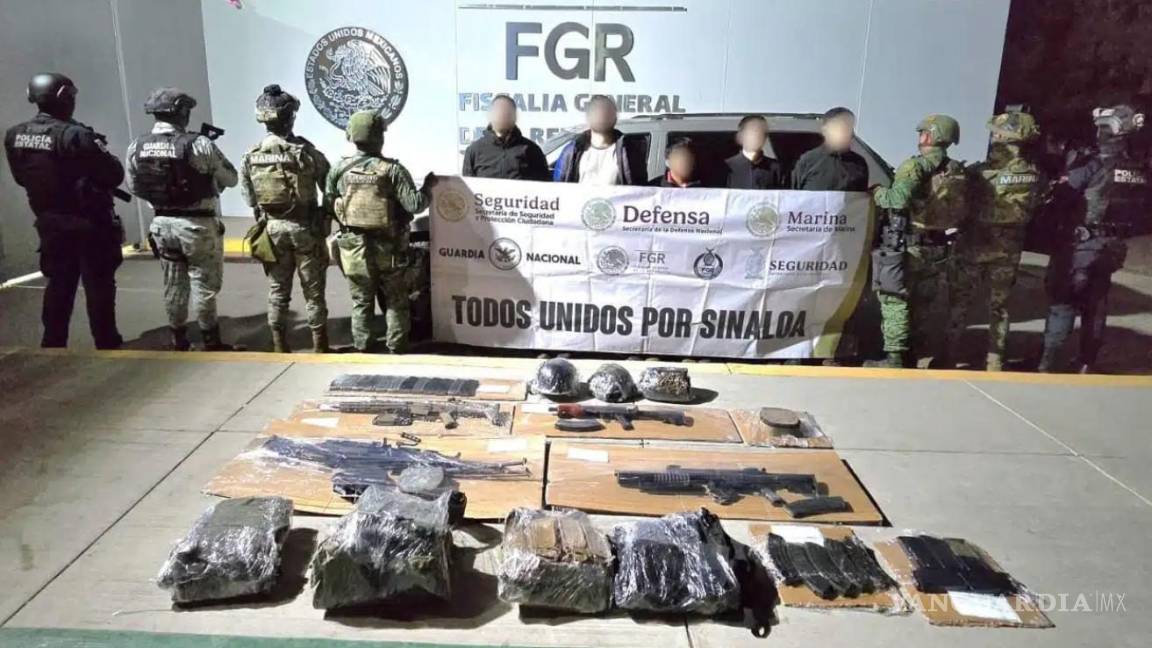 Incautan armas y municiones en diferentes operativos en Sinaloa