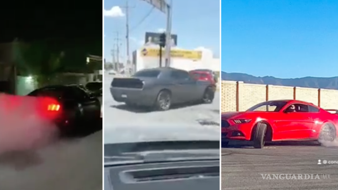 ‘Las calles no son autódromos’; exhiben a carros que ‘queman llanta’ en Saltillo (videos)