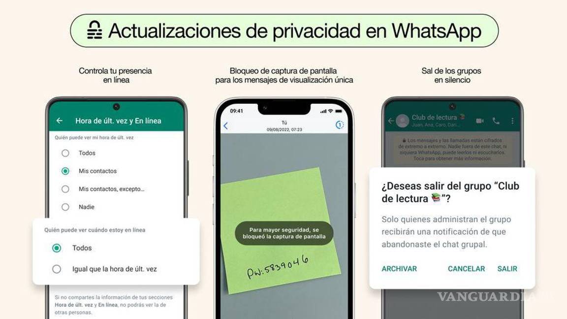 $!Las tres nuevas funcionalidades de WhatsApp.