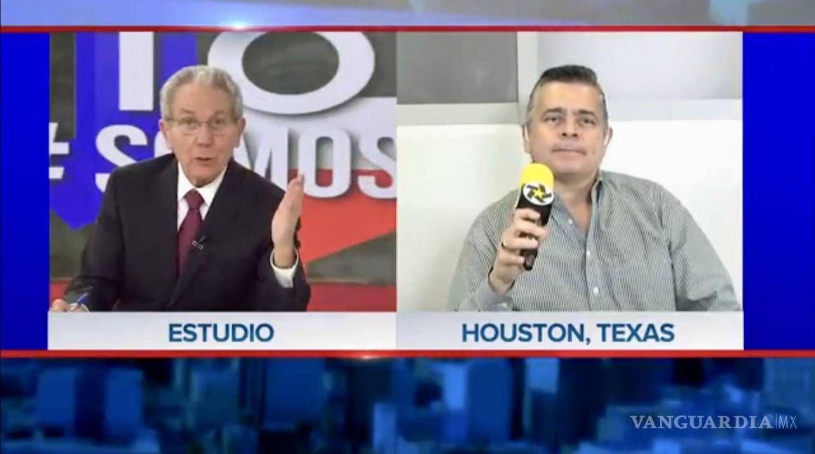 $!Con Sergio Arturo Vela, transmitiendo desde Houston para los noticiero del Arqui.
