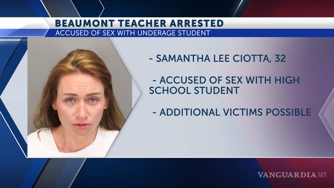 Detienen a maestra por tener sexo con alumno menor de edad