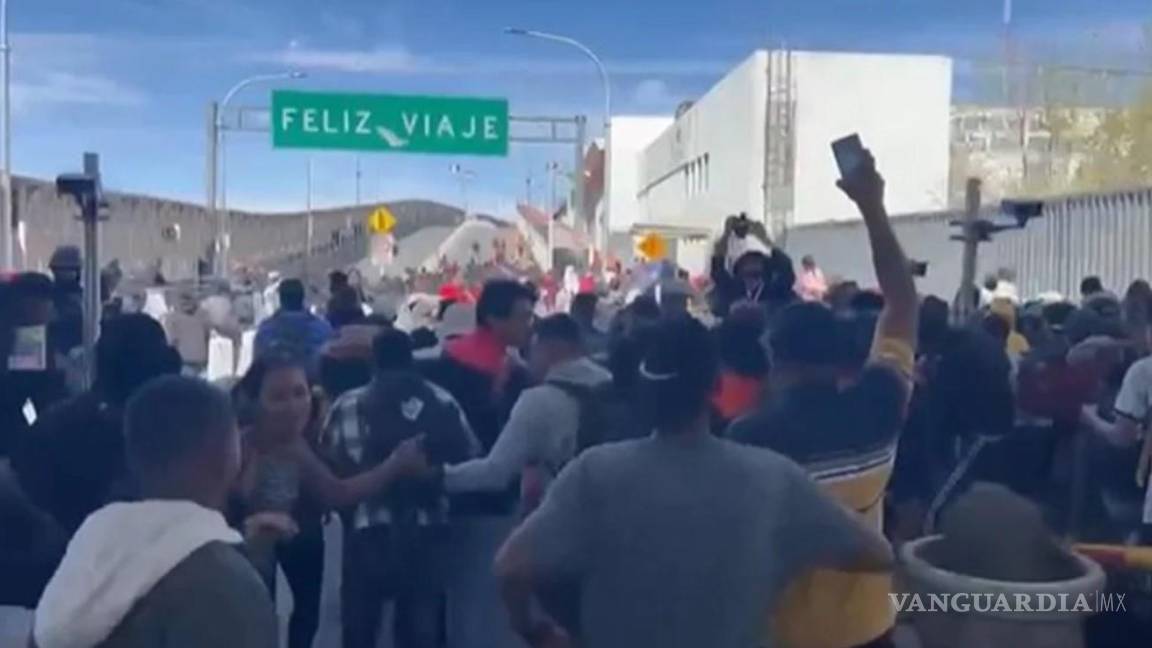 Migrantes intentaron cruzar a EU durante manifestación