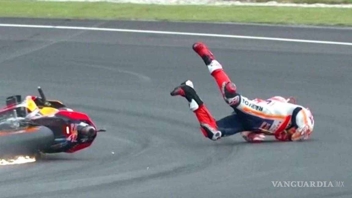 El impresionante accidente de Marc Márquez en el MotoGP