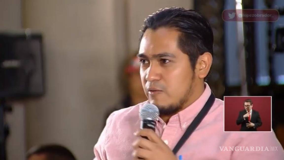 $!Hijo de Carlos Domínguez confronta a AMLO y acusa a ex alcalde de Nuevo Laredo por asesinato de su padre