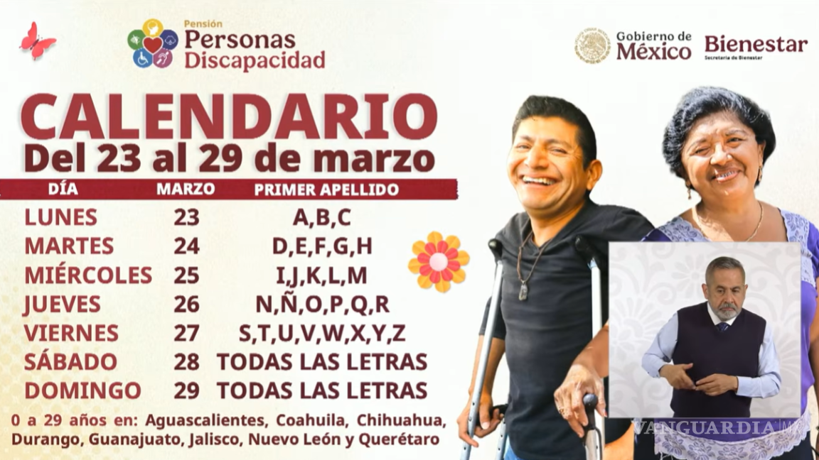 $!Anuncian registro para la Pensión Bienestar de personas con discapacidad: fechas y requisitos