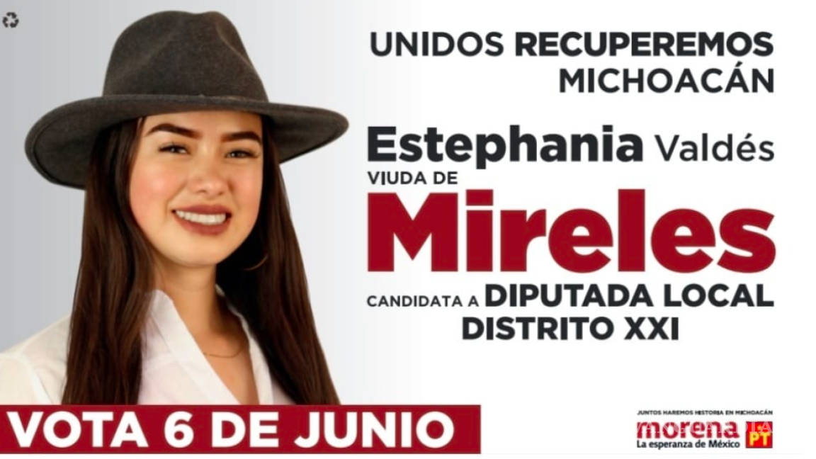 Viuda del Dr. Mireles utiliza apellido y sombrero de su esposo fallecido para hacer campaña