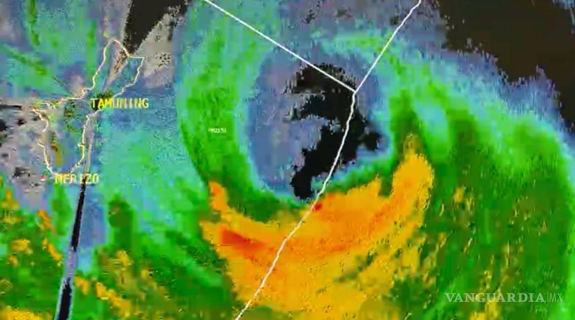 $!El tifón Mawar se muestra en una imagen de radar.