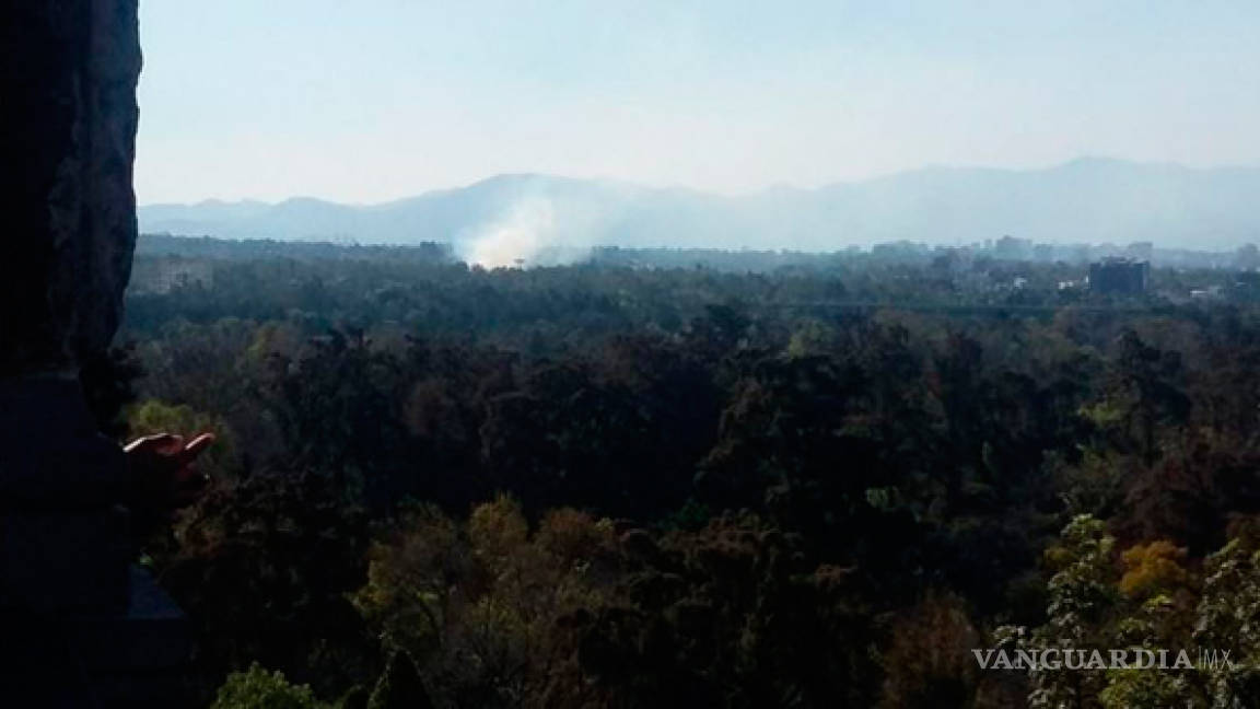 Controlan incendio en 400 metros de pasto en el Bosque de Chapultepec