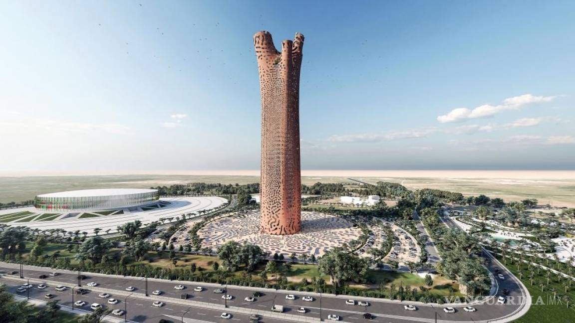 La Torre de la Vida, envuelta en una fachada de tierra impresa en 3D y que funciona como un sistema vivo