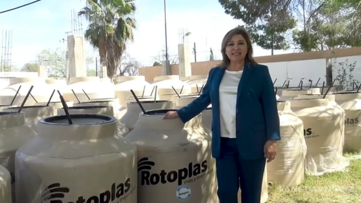 Anuncia alcaldesa Diana Haro venta de tinacos a bajo costo en Sabinas