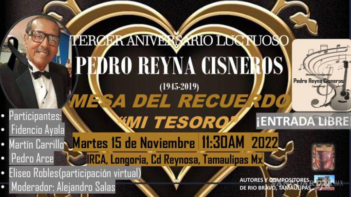 $!Rendirán homenaje luctuoso a Pedro Reyna, compositor saltillense del primer éxito de Intocable