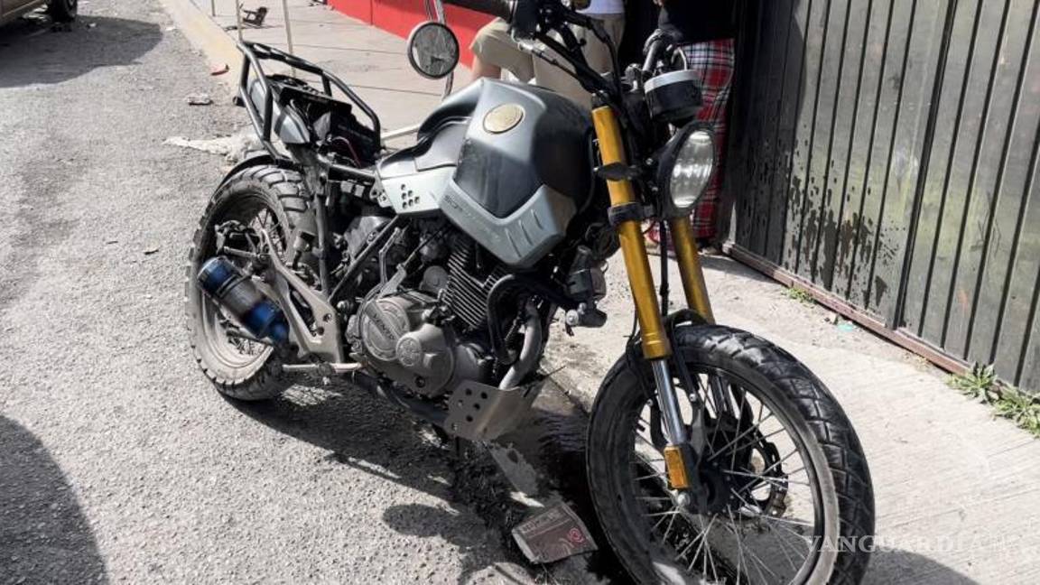 $!La moto no presentó daños fuertes.