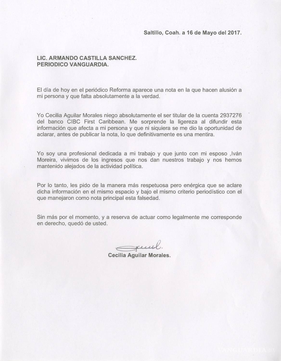 $!Exigen aclarar señalamientos de Reforma contra familiares de Humberto Moreira