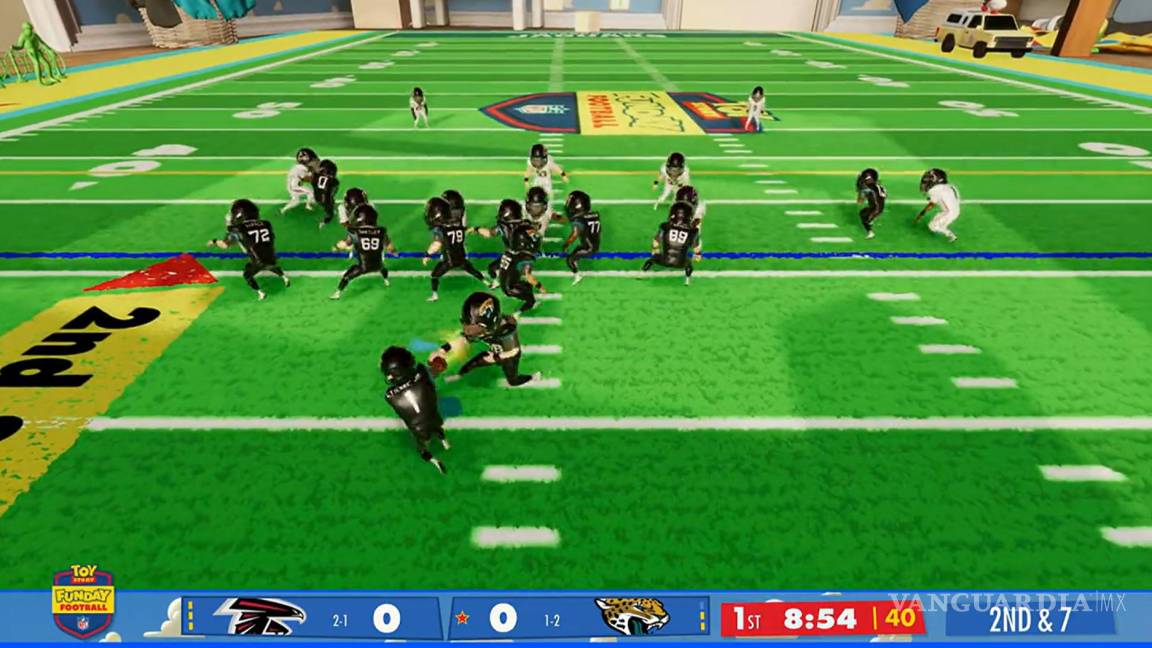 La NFL, ¡¿desde el cuarto de Andy?! Simulan duelo Jaguars vs Falcons al estilo Toy Story; este fue el resultado