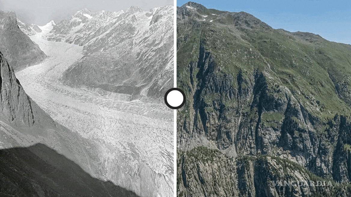 $!Es por demás notable el cambio del glaciar Feischer de 1928, al 2021.