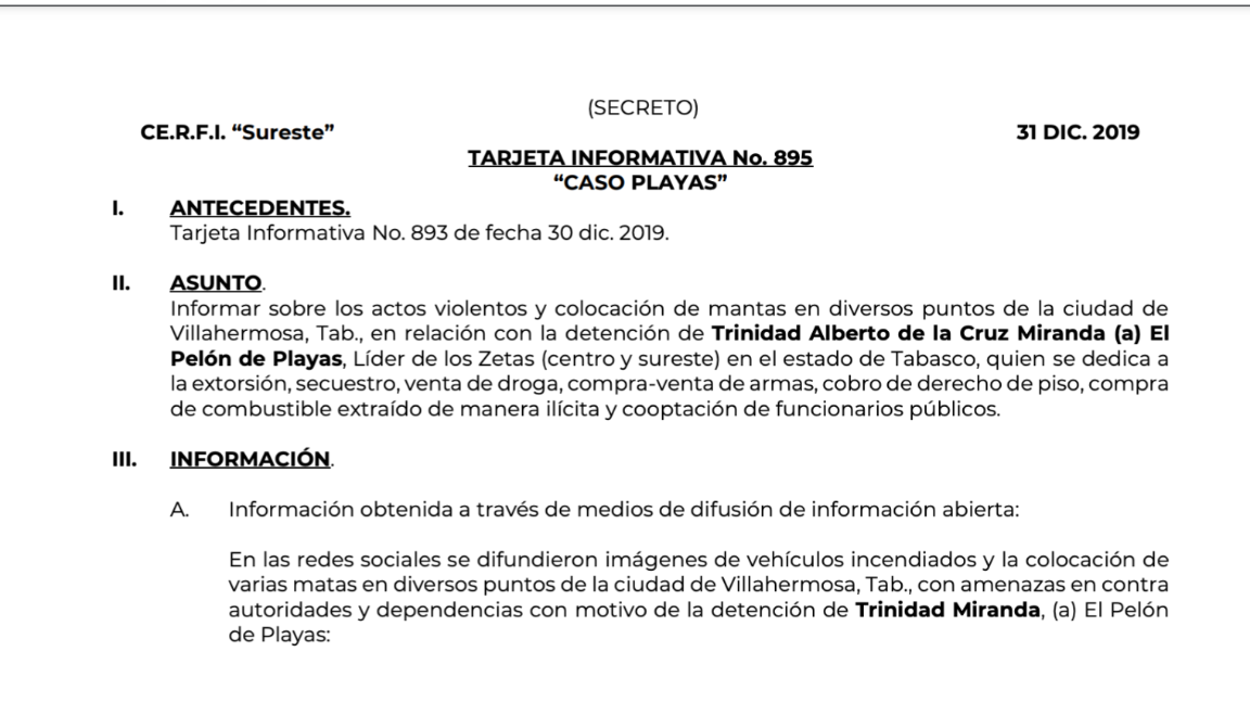 $!‘La Barredora’: inteligencia alertó desde 2019 sobre Hernán Bermúdez y red criminal en Tabasco, pero nadie actuó