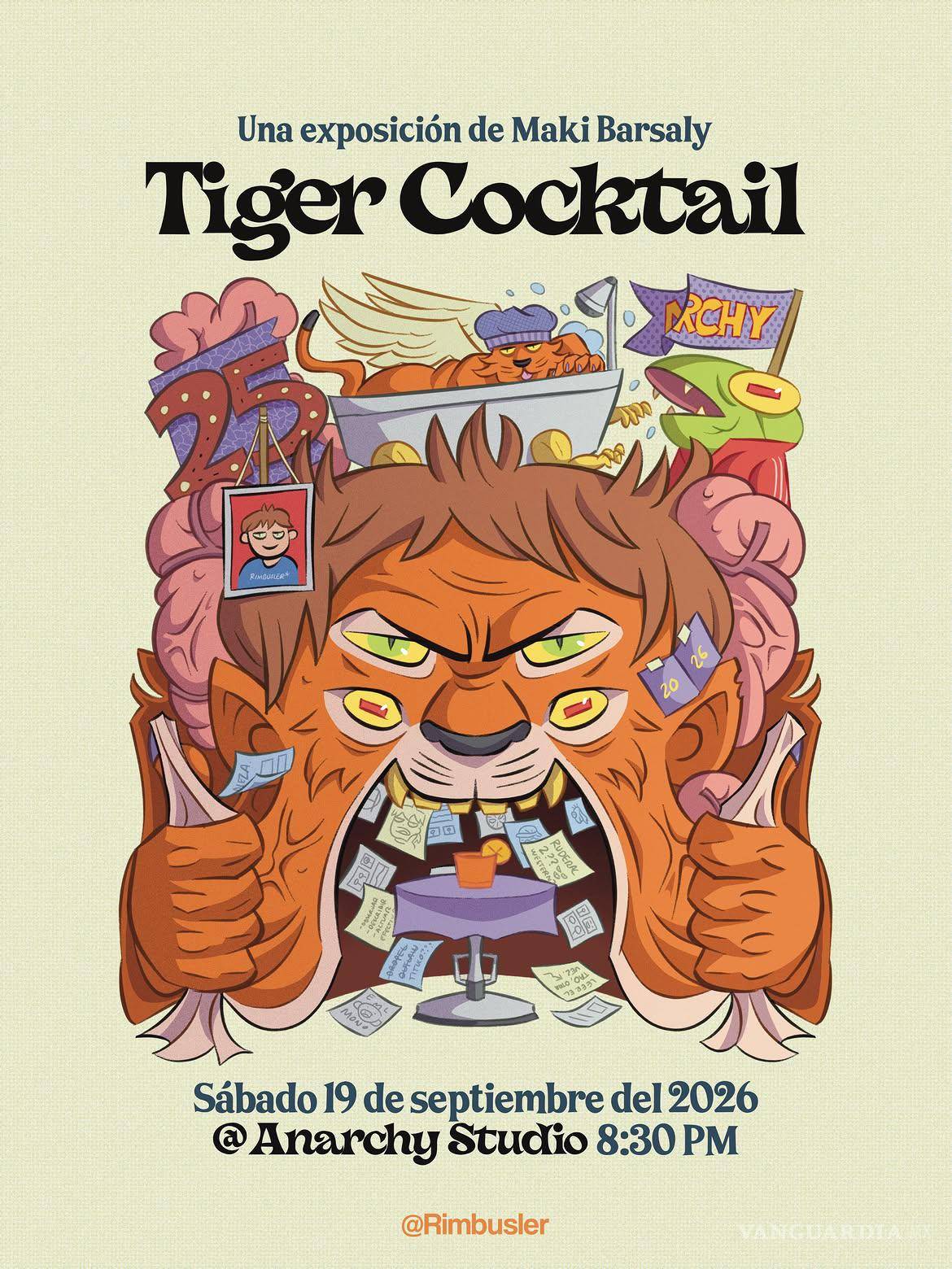 $!Maki Barsaly presenta ‘Tiger Cocktail’, su nueva exposición, en Anarchy Studio