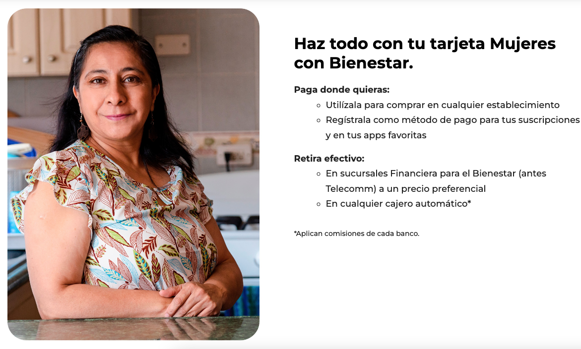 $!La tarjeta Mujeres con Bienestar incluye un paquete de seguros, asistencias y atención financiera