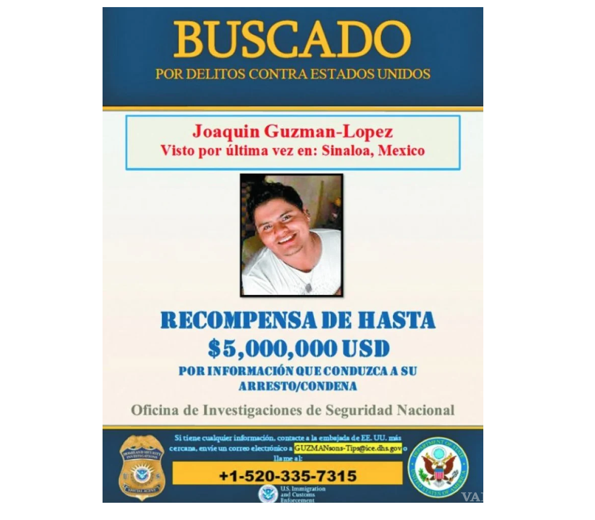 $!Cuánto ofrecía EU por El Mayo Zambada y el hijo de El Chapo, Joaquín Guzmán López