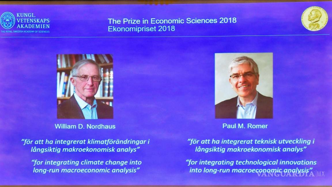 Willian D. Nordhaus y Paul M. Romer se llevan el Nobel por su modelo de interacción de economía con naturaleza y conocimiento