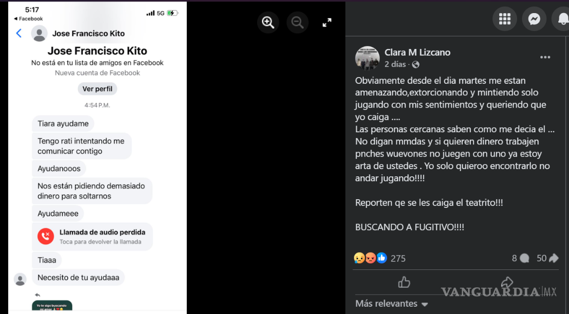 $!Familiares de integrante del Grupo Fugitivo denuncian intento de extorsión: ‘Ya estoy harta de ustedes’