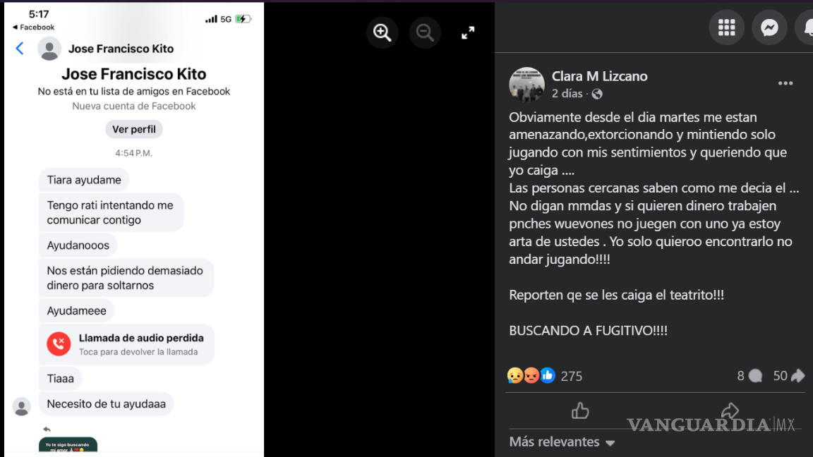 $!Familiares de integrante del Grupo Fugitivo denuncian intento de extorsión: ‘Ya estoy harta de ustedes’