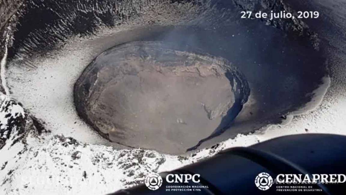 $!Confirman destrucción de domo en cráter del Popocatépetl