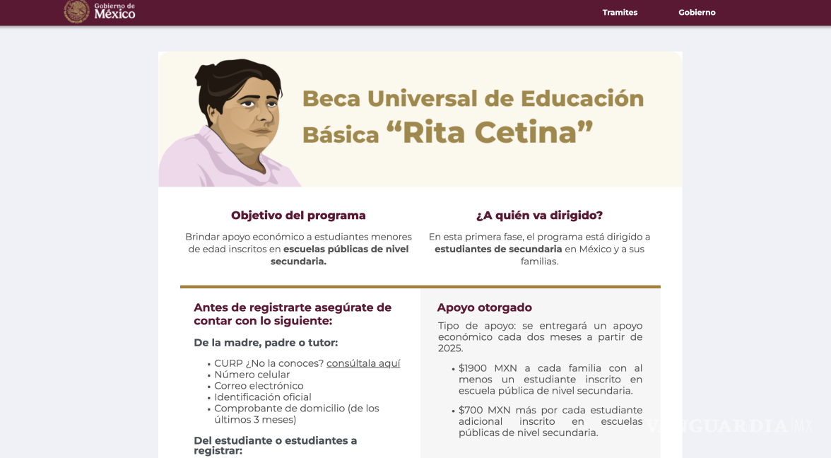 $!Beca Rita Cetina 2025: Registro de septiembre, ¿será en línea o presencial?